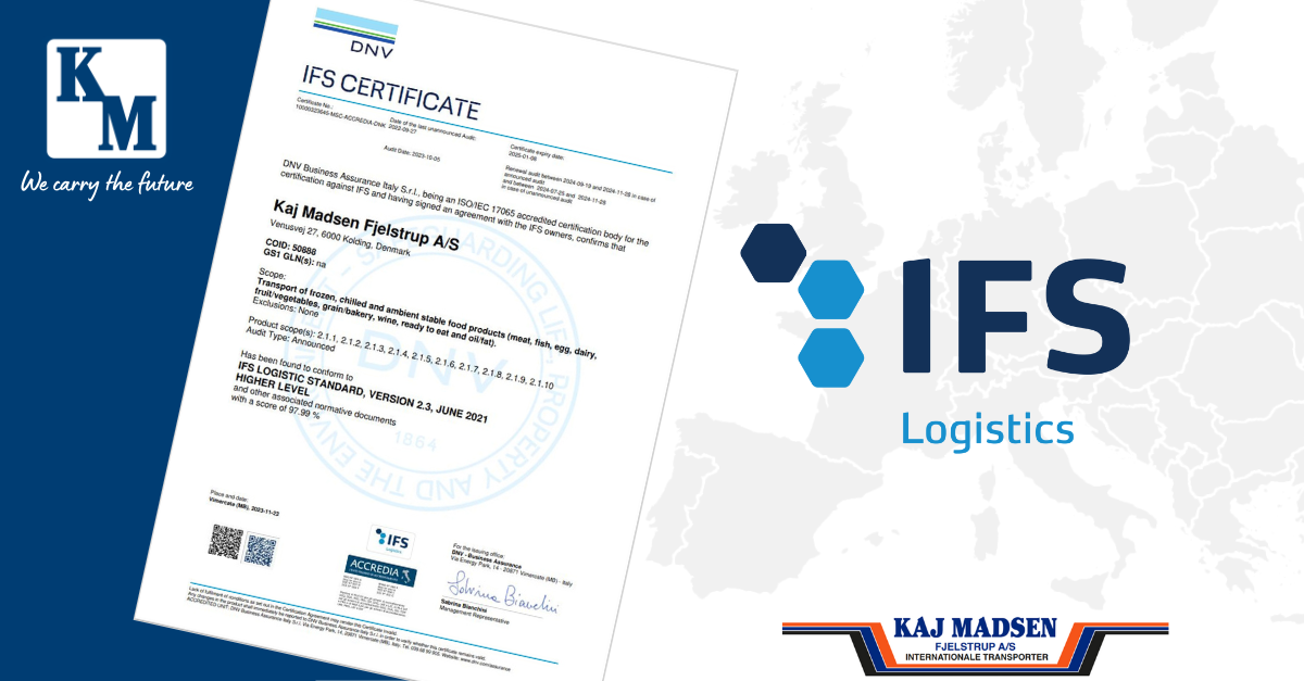 We are once again IFS Logistics certified